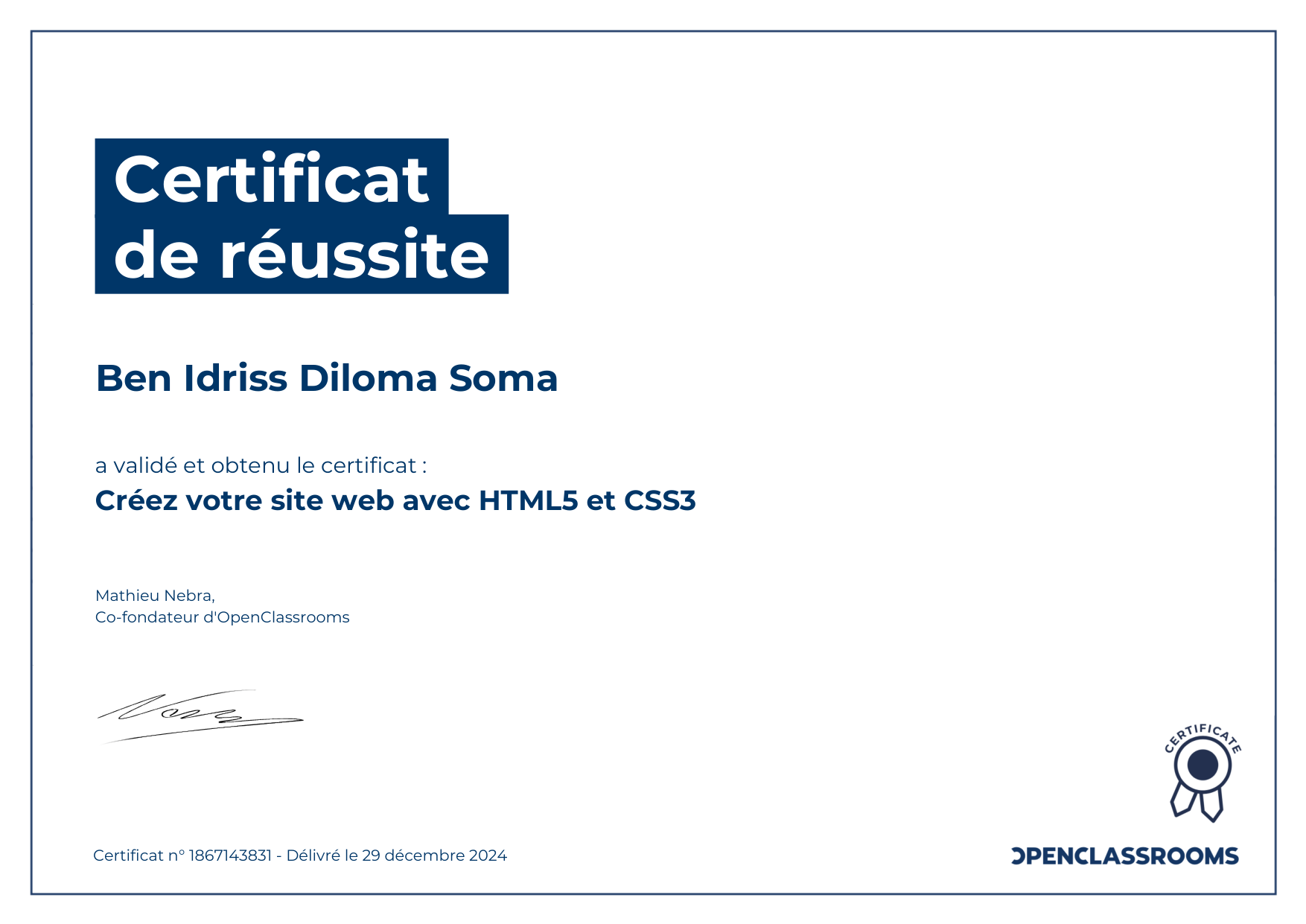 Développement Web CSS3